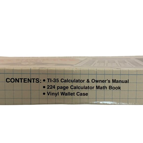 Texas Instruments TI-35 Student Math Kit Slimline Calculator Case Manual & Book - Picture 4 of 6